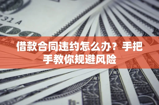 武汉借款合同违约怎么办？手把手教你规避风险