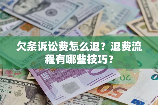武汉欠条诉讼费怎么退？退费流程有哪些技巧？