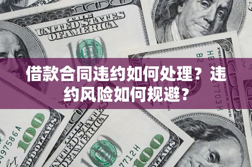 武汉借款合同违约如何处理？违约风险如何规避？