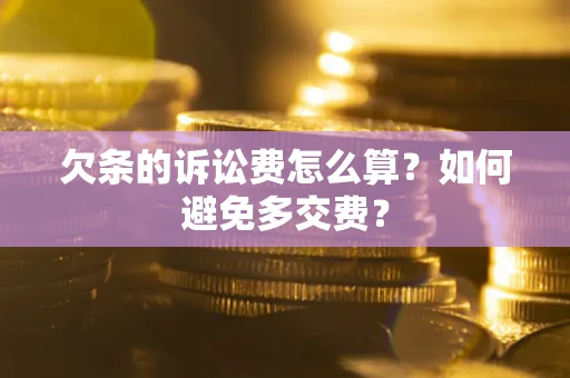 武汉欠条的诉讼费怎么算？如何避免多交费？