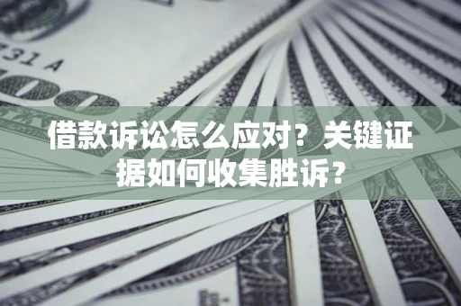 武汉借款诉讼怎么应对？关键证据如何收集胜诉？